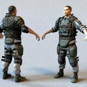 Forces spéciales coréennes modèle 3D