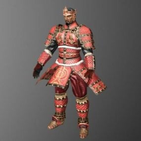 Monga Warrior Character With Sword 3d model