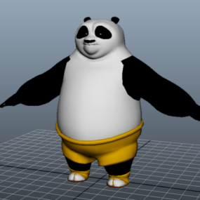 Model 3d Karakter Kung Fu Panda