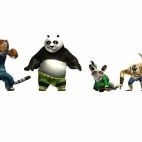 Zestawy postaci Kung Fu Panda Model 3D