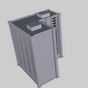 Modelo 3D de edifício de escritórios em forma de L