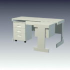 L Shaped Office White Table