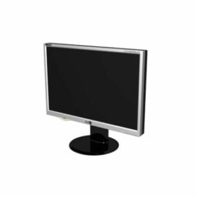 Modello 3d del monitor LCD quadrato del computer