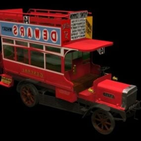 Red Bus 3d model