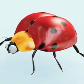 Hanım Böceği 3D modeli