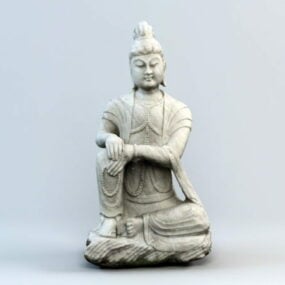 Lady Buddha Statue 3d model