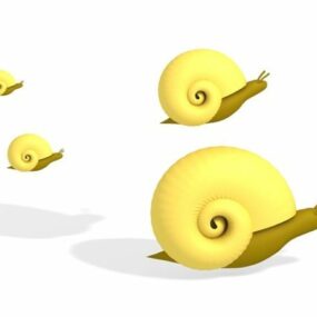 토지 달팽이 동물 3d 모델