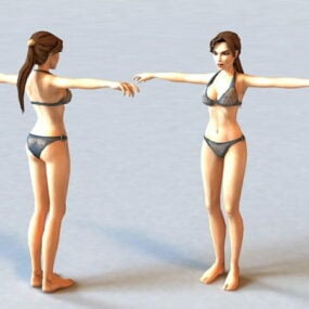 Múnla Lara Croft Bikini 3D saor in aisce