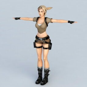 דגם תלת מימד של Lara Croft Tomb Raider Game