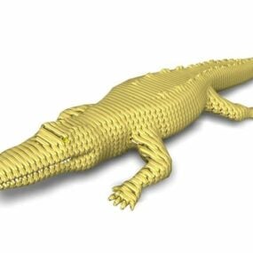 Modelo 3d de animal cocodrilo grande