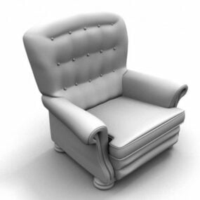 Large Upholstered Armchair 3d model