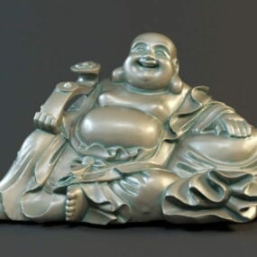 3д модель Сидящего Смеющегося Будды