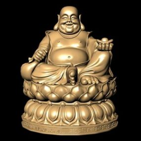 Model 3d Patung Buddha Ketawa