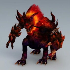 Lava Beast Character 3d model
