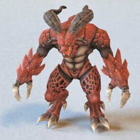 Model 3d Monster Demon Lava