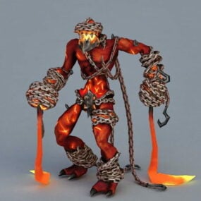 Lava Elemental Demon 3d model