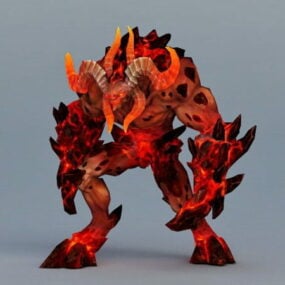 Lava Minotaur Demon 3d model