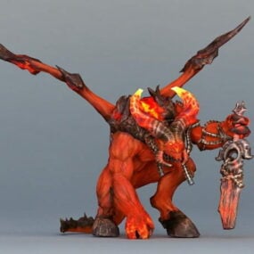 Dragon monstre de lave modèle 3D