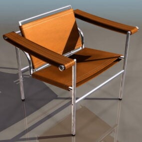 เก้าอี้นวมรูปทรงลูกบาศก์ Le Corbusier โมเดล 3 มิติ