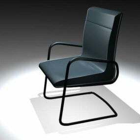 Læder Cantilever Chair 3d model