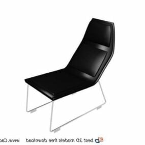 Móveis de couro Chaise Lounge Chair modelo 3d