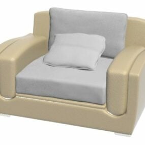 Chesterfield læder sofa 3d model
