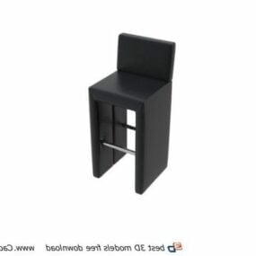 Furniture Leather High Back Bar Chair 3d model