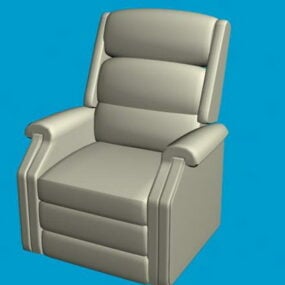 Skórzany fotel rozkładany Model 3D