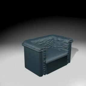 Leather Sofa Chair Design 3d model