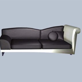 Sofá de couro Chaise Lounge modelo 3D