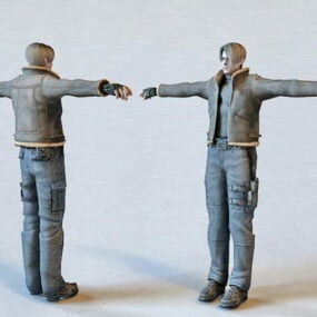 Leon S. Kennedy Resident Evil karakter 3D-model