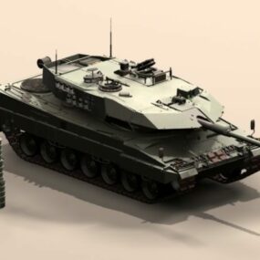 نموذج دبابة ليوبارد 2 ثلاثي الأبعاد