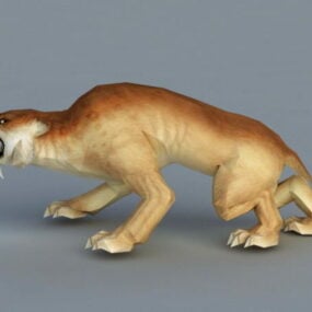 Leopard Attack 3d model
