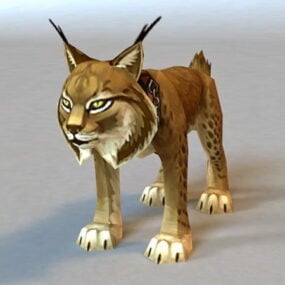 Λεοπάρδαλη γάτα Rigged μοντέλο 3d