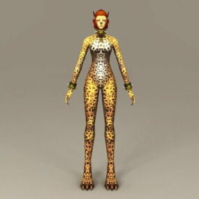 तेंदुआ महिला 3डी मॉडल