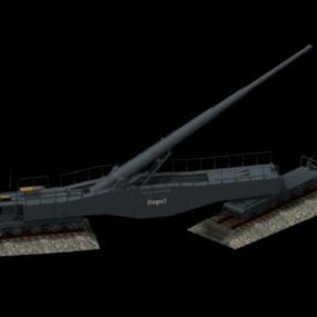 3d модель залізничної гармати Леопольда