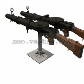 Lewis Machine Gun 3d model