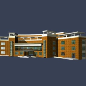 3д модель здания библиотеки