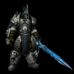 Lich King Arthas Character 3d-modell