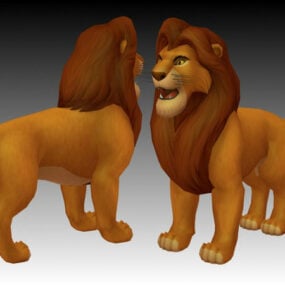 Lion King Simba Character 3D-malli