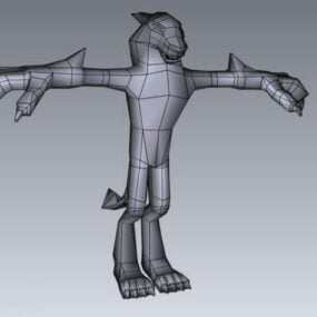 사자 괴물 캐릭터 3d 모델