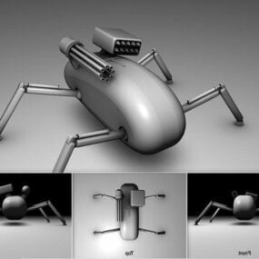 Model 3D postaci małych robotów bojowych