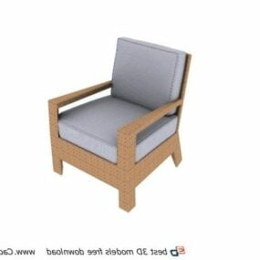 Möbel Wohnzimmer Einsitzer Sofa Stuhl 3D-Modell