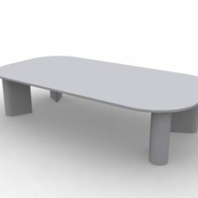 Model 3d Perabot Meja Sisi Sofa Ruang Tamu