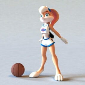 3д модель персонажа Лолы Банни из Looney Tunes