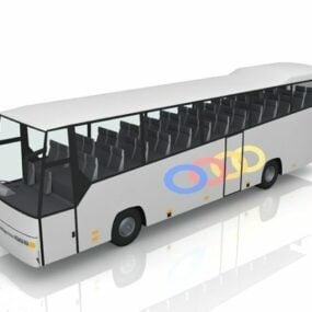 Long-distance Intercity Bus 3d model