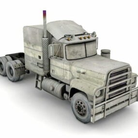 3д модель длинноносого грузовика
