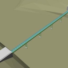 Τρισδιάστατο μοντέλο Curved Wood Bridge