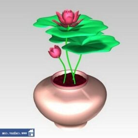 Model 3D kwiatu lotosu