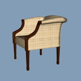 Low Back Arm Chair 3d model